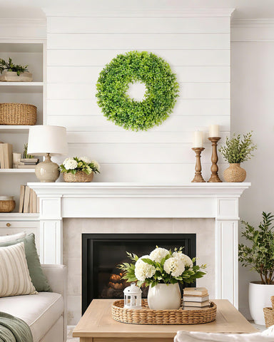 DDHS Wreath designed for indoor and outdoor use against sun and rain.