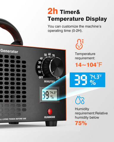 DDHTSAL ozone generator ventilation ports highlight safety and airflow design.
