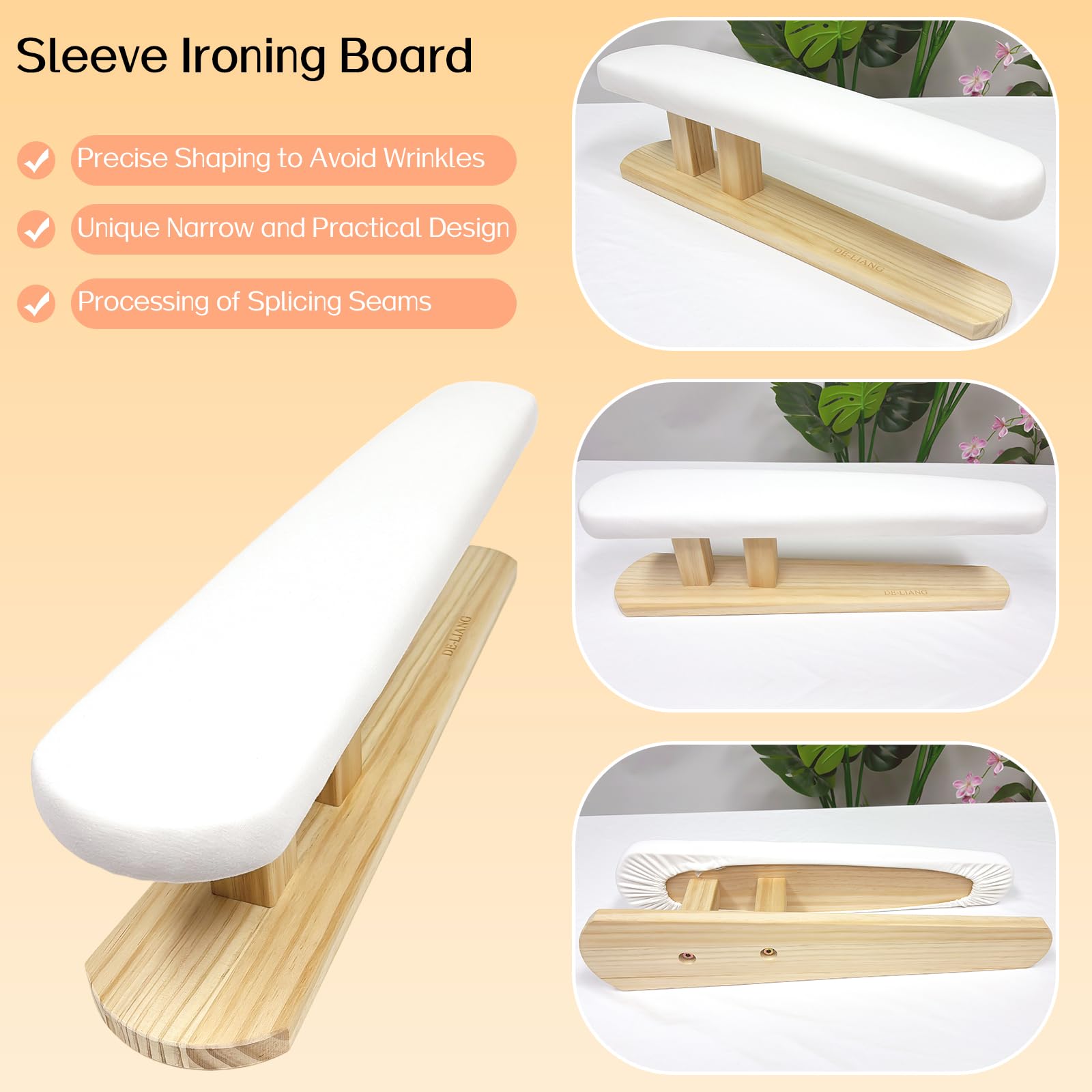 DE-LIANG ash wood base is sanded to prevent snags during work