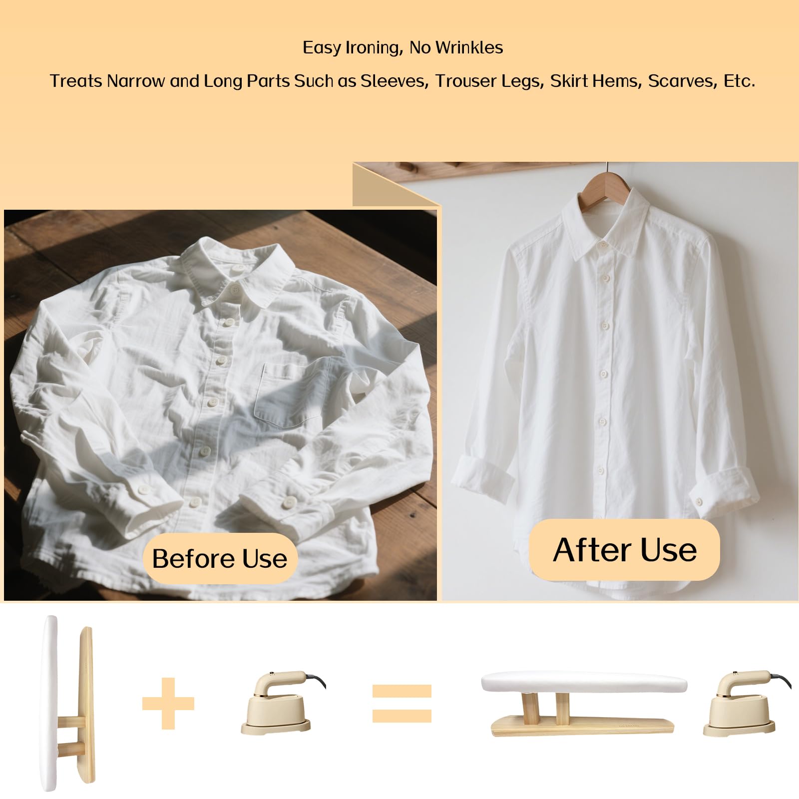 DE-LIANG handmade ironing board adds character and durability to any sewing space