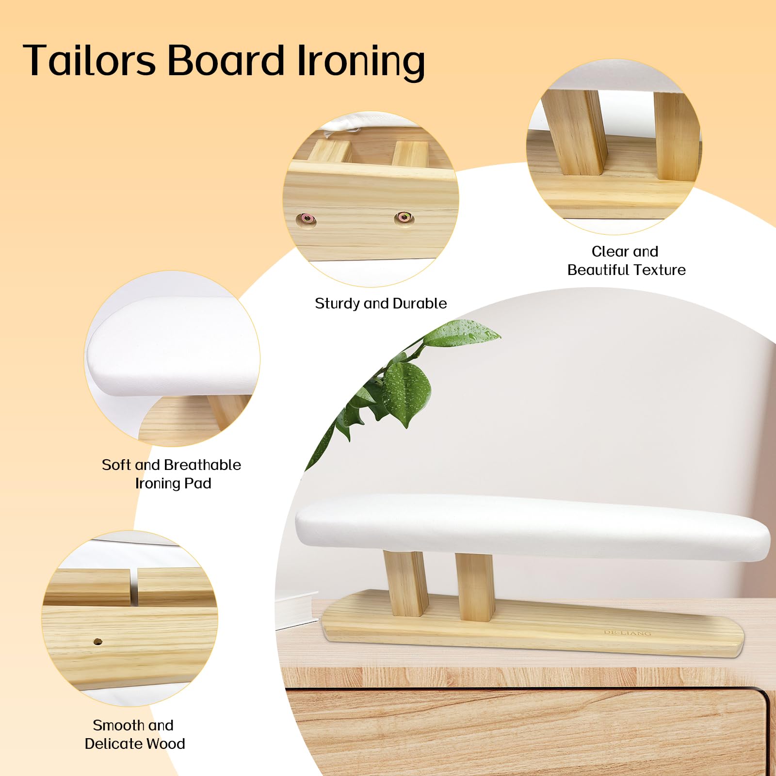DE-LIANG non-slip bottom keeps the hot plate stable while ironing