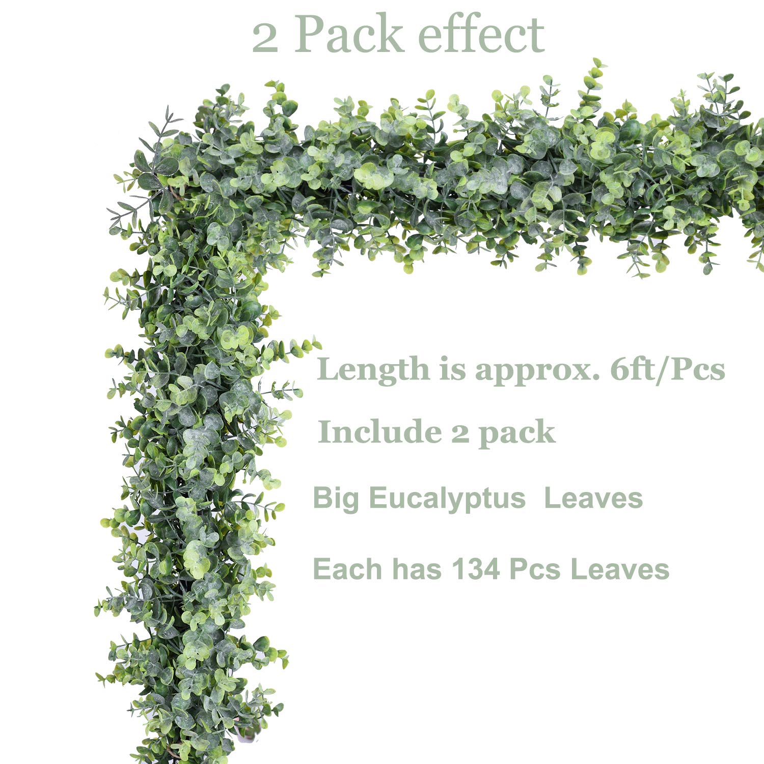 DearHouse handmade eucalyptus leaves for natural, durable look.