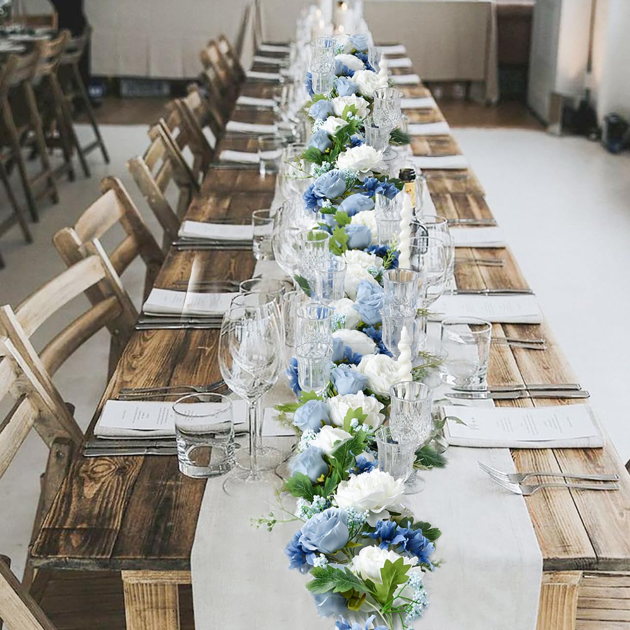 DearHouse peony garland dark blue 6ft creates elegant focal points for parties