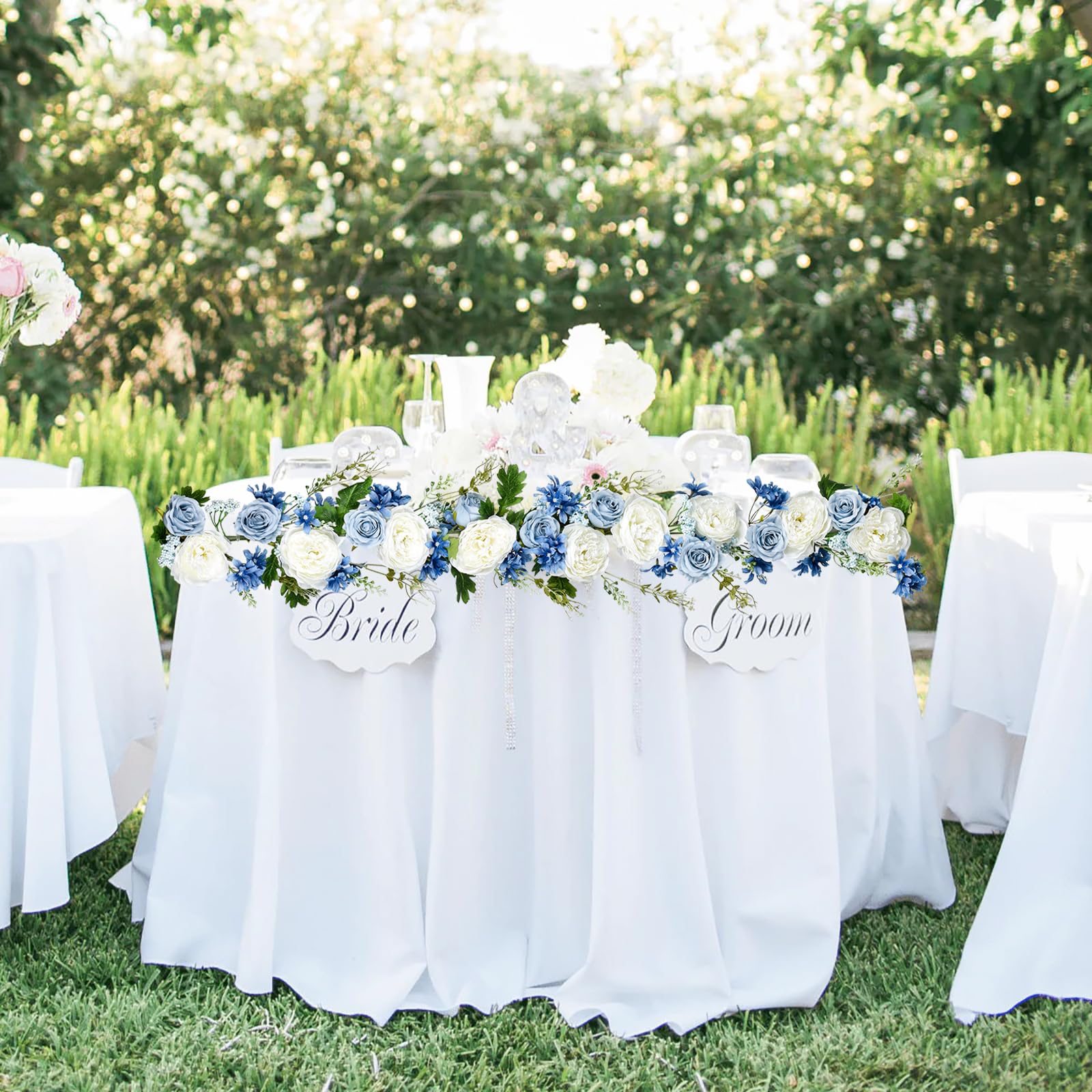 DearHouse wedding decor peony garland enhances tabletops and arches