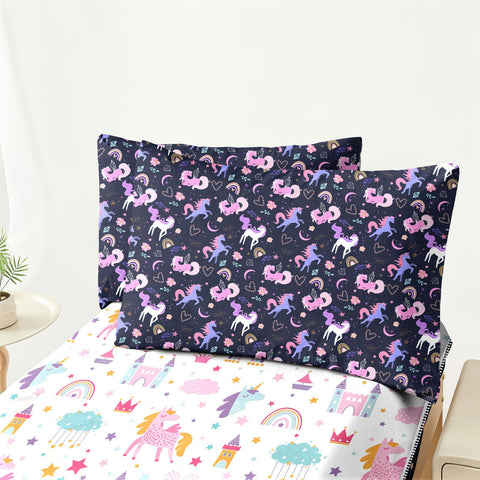 Dearller unicorn pillow cases 19x27 with vibrant unicorn artwork