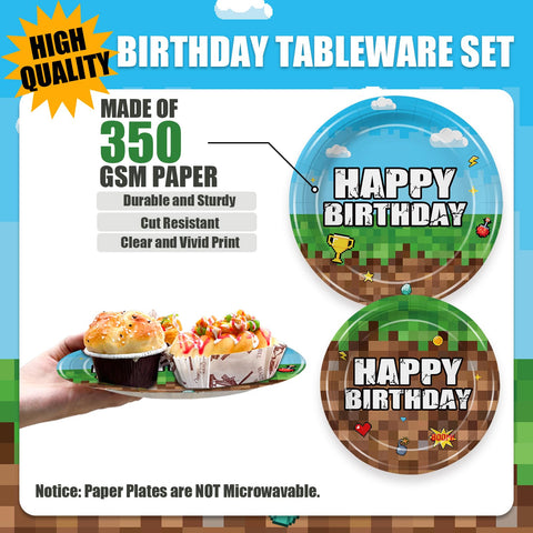 DEAYISTY pixel napkins 6.5-inch soft and absorbent for children game events