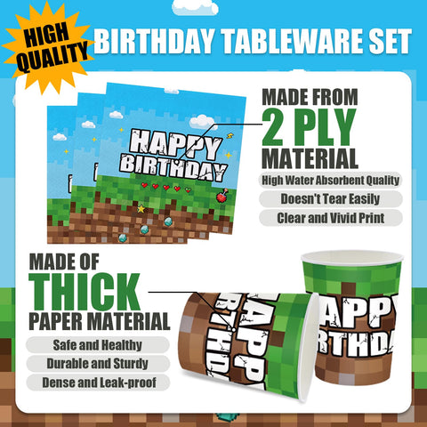 DEAYISTY pixel paper cups for beverages at video game celebrations