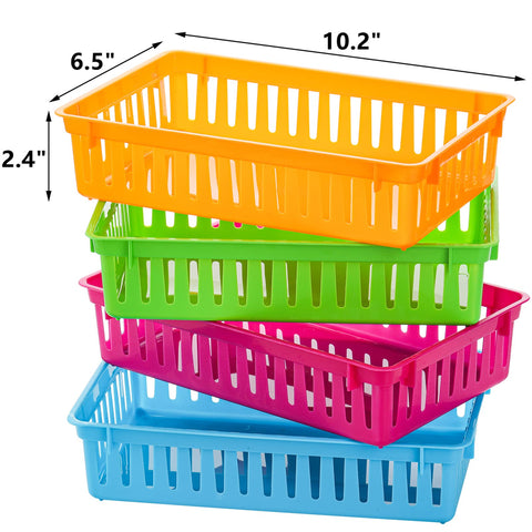 DEAYOU bright color baskets for quick, visual organization of supplies