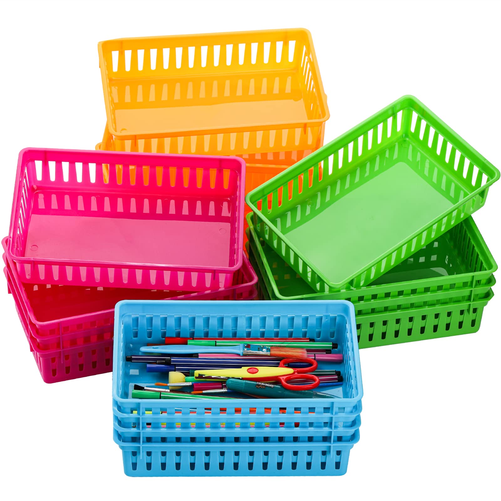 DEAYOU classroom storage baskets for neat papers and crafts on desks