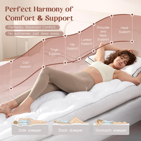Decroom plush fiber-filled cover delivers cloud-like softness.