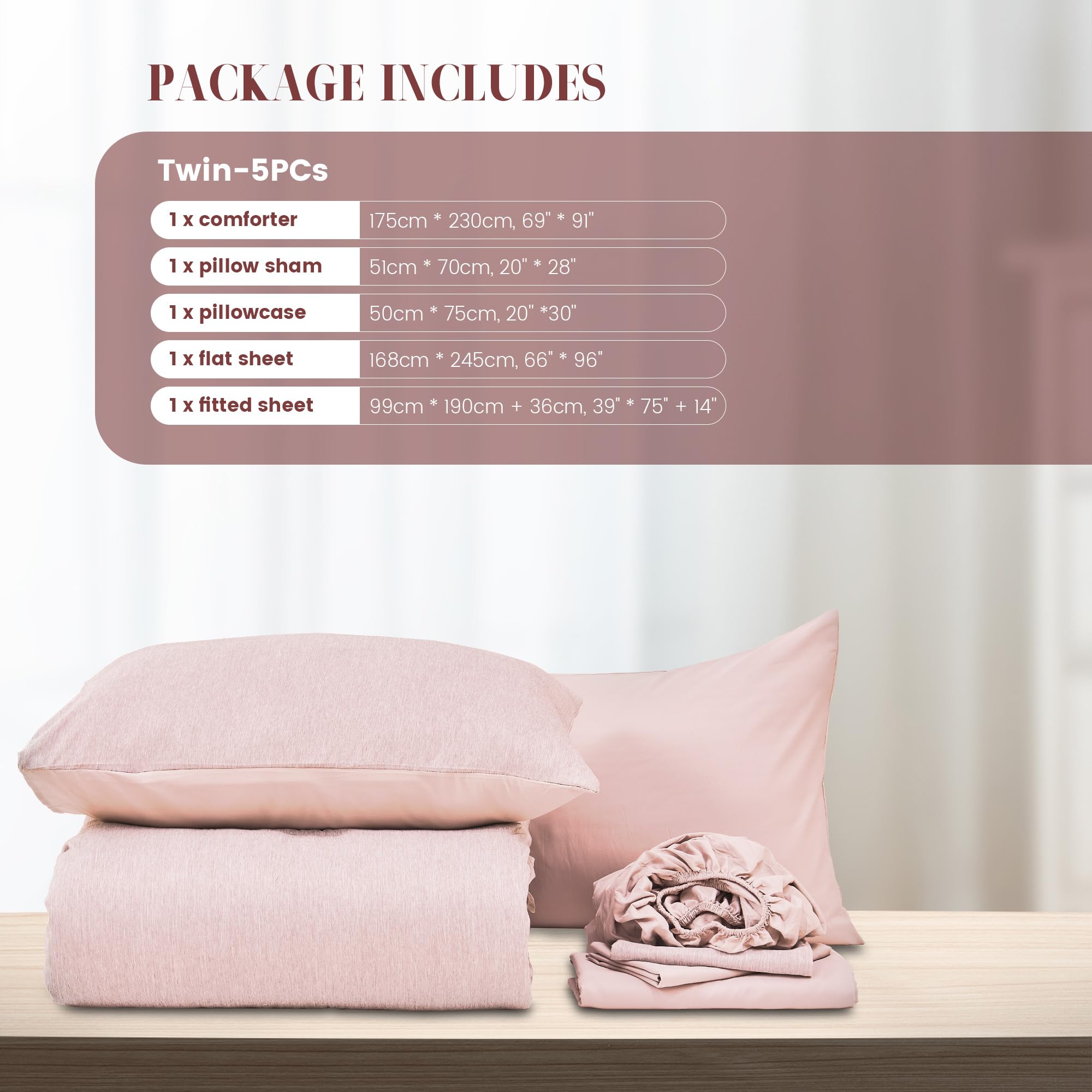 DECMAY pink bed décor shot suggests easy room integration with modern spaces.