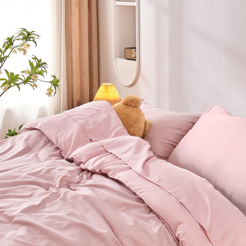 DECMAY flat and fitted sheet image highlights complete twin bedding compatibility.