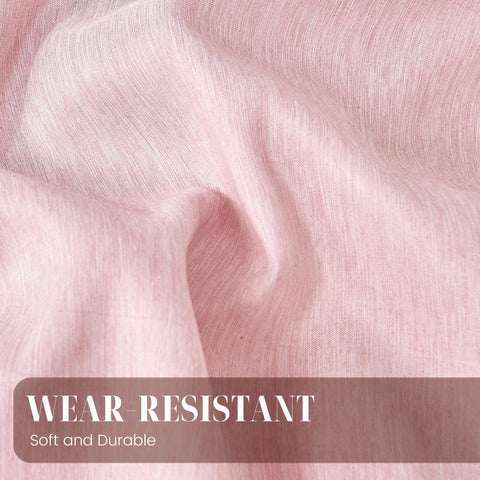 DECMAY pink folded sheets illustrate tidy storage and quick bed-making.