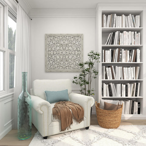 Deco 79 versatile storage idea for blankets, magazines, and more.
