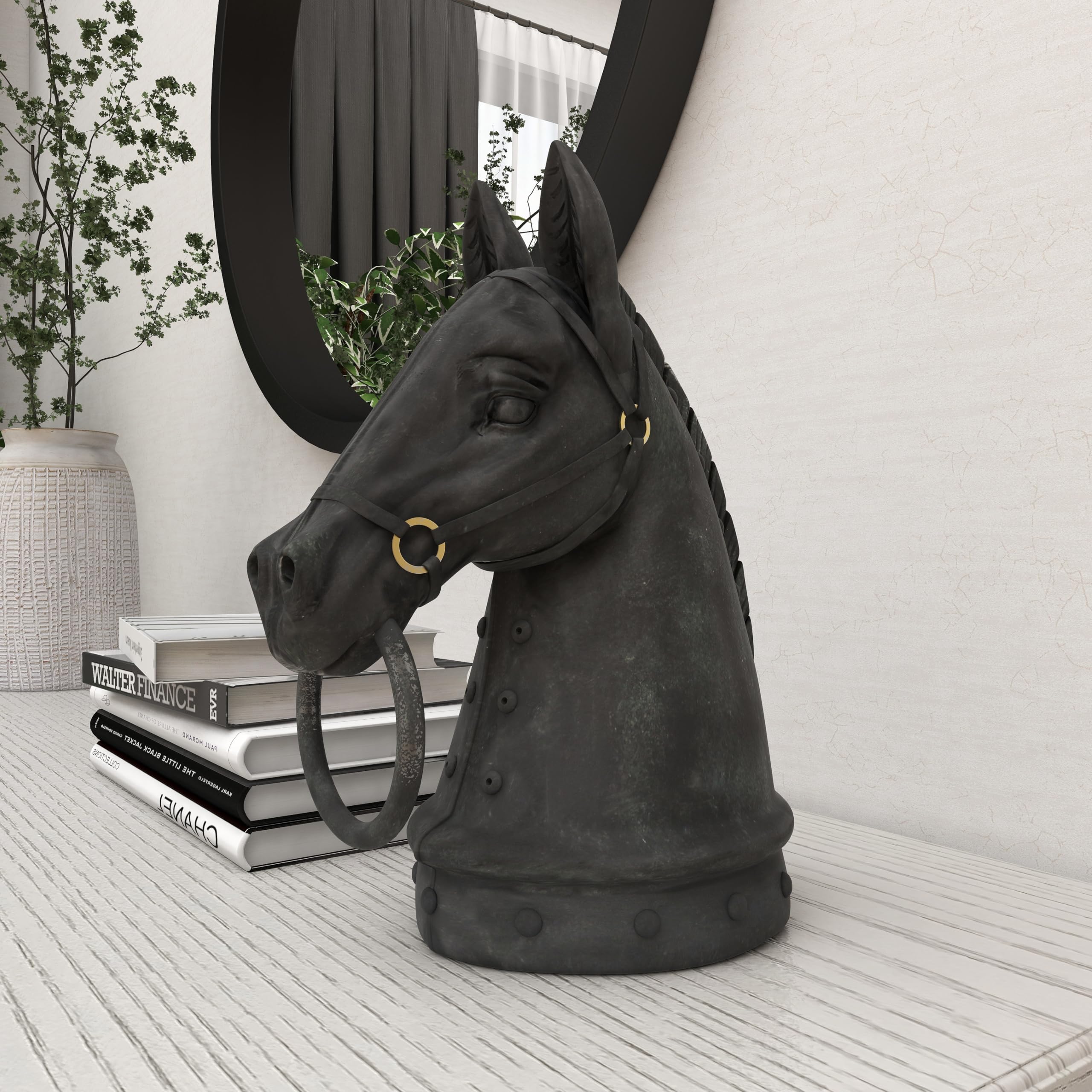 Deco 79 indoor-only sculpture ships fully assembled for instant display.