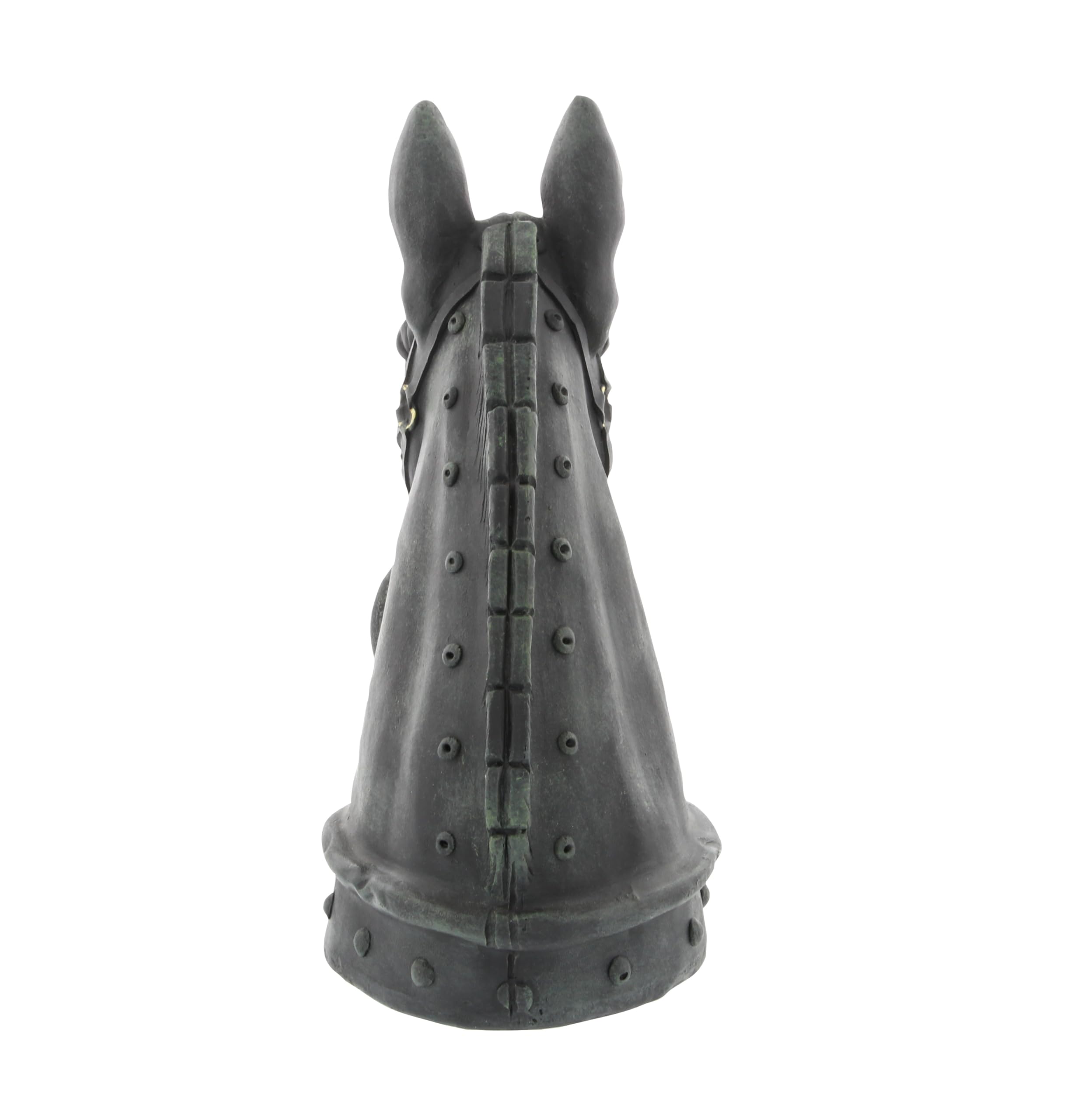 Deco 79 horse hitching post decorates shelves with refined elegance.