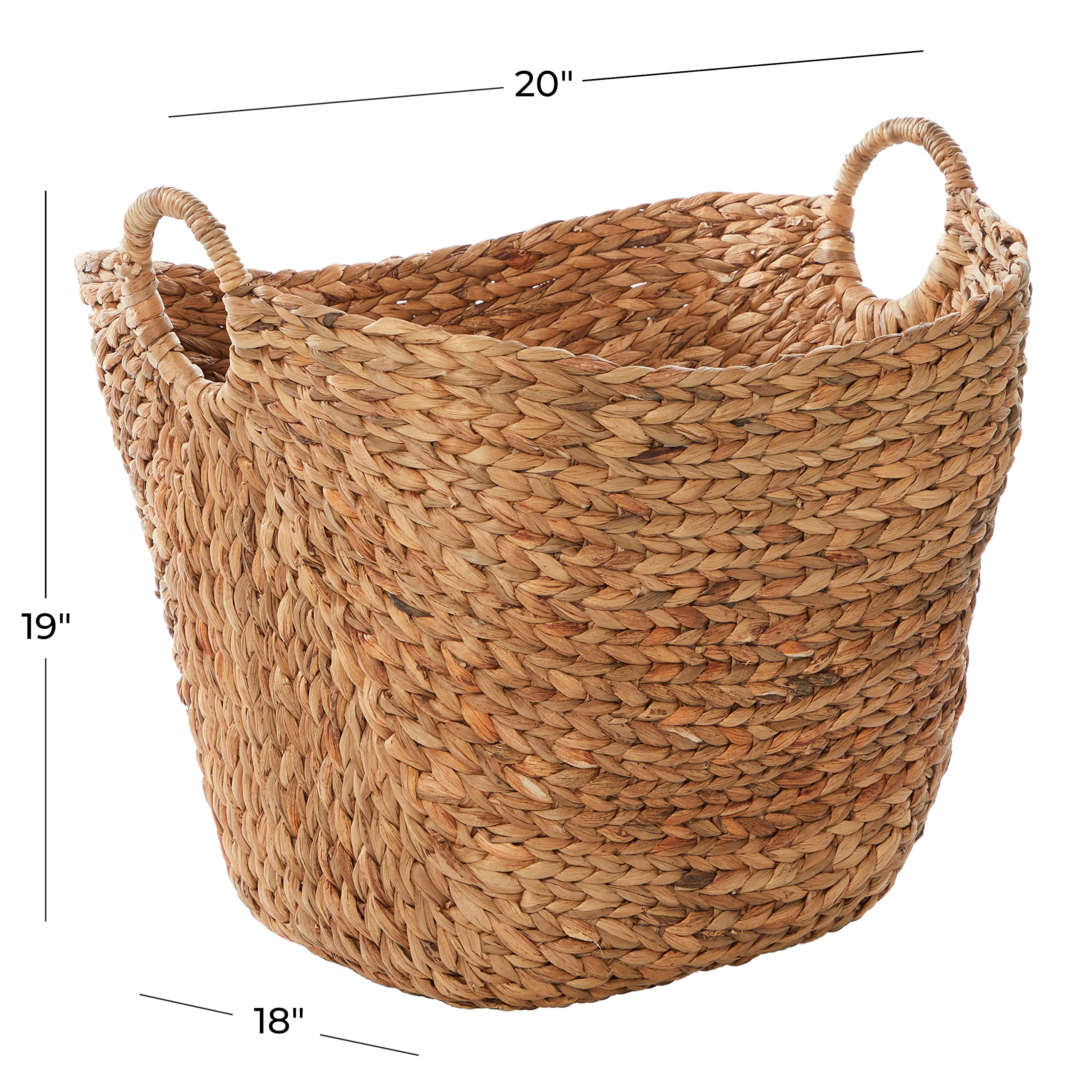 Deco 79 woven seagrass construction emphasizes strength and natural texture.