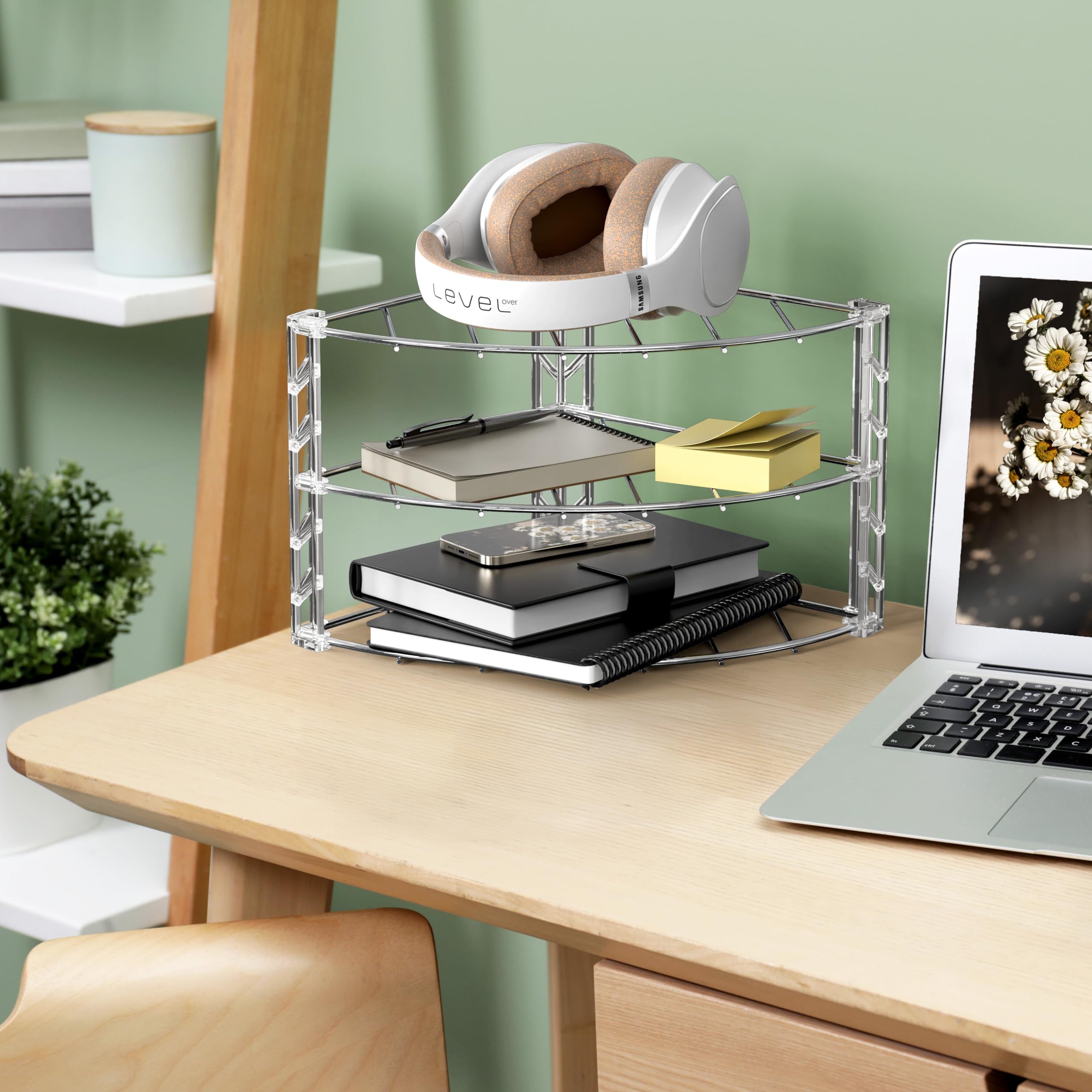 Sturdy iron construction provides stable cookware support.