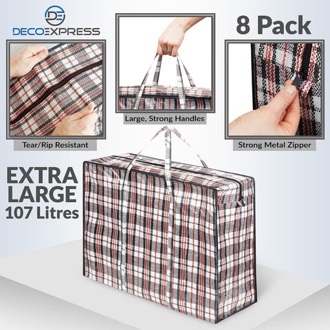 DECO EXPRESS laundry storage bag ready for apartment or dorm laundry days.