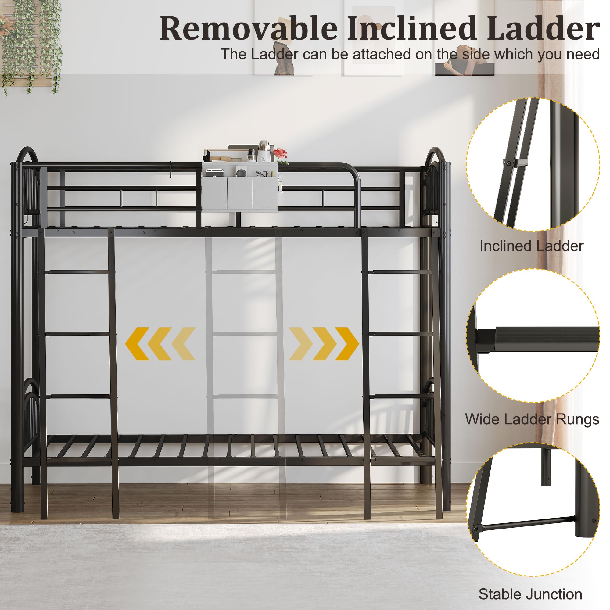 Decofy heavy-duty bunk bed anti tipping device adds stability