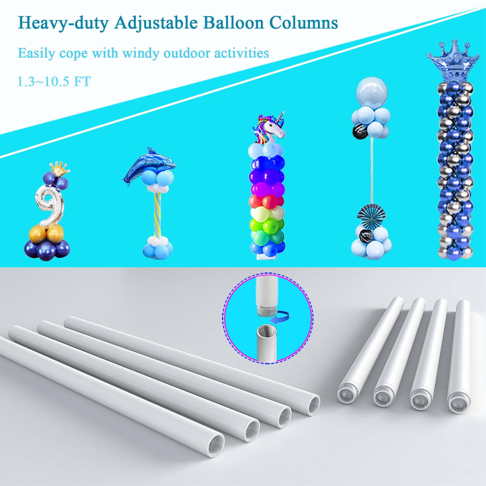 Decojoy round backdrop stand provides versatile indoor or outdoor decoration.
