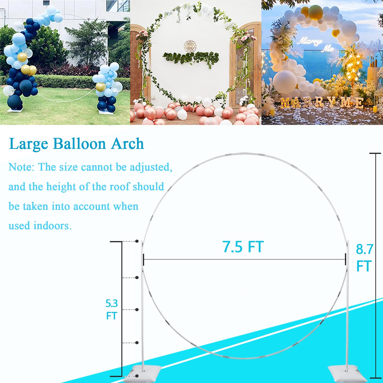 Decojoy versatile backdrop decoration with balloons, flowers, or lights.