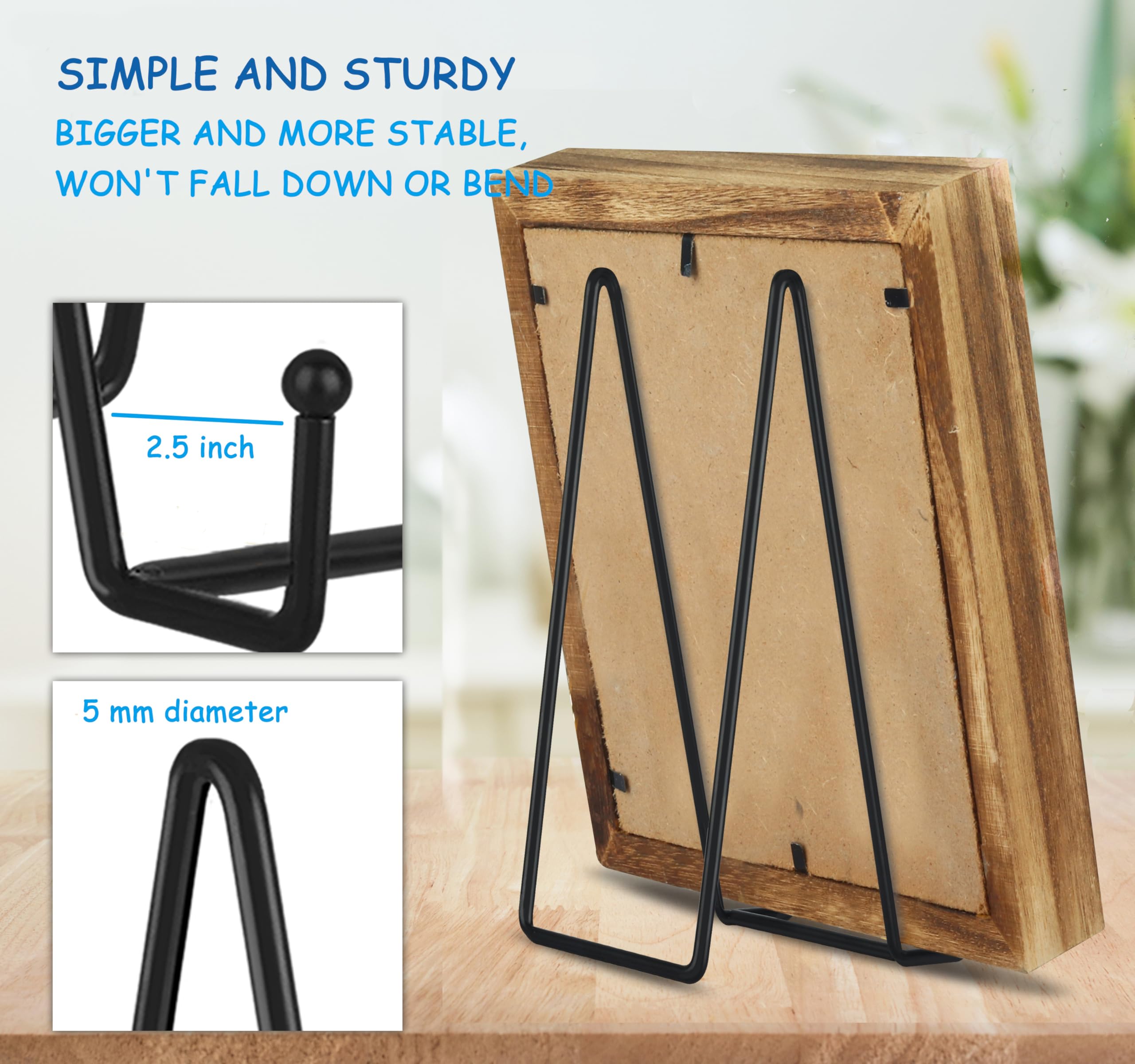Decolore sturdy base stand with 4x9.5 inch footprint