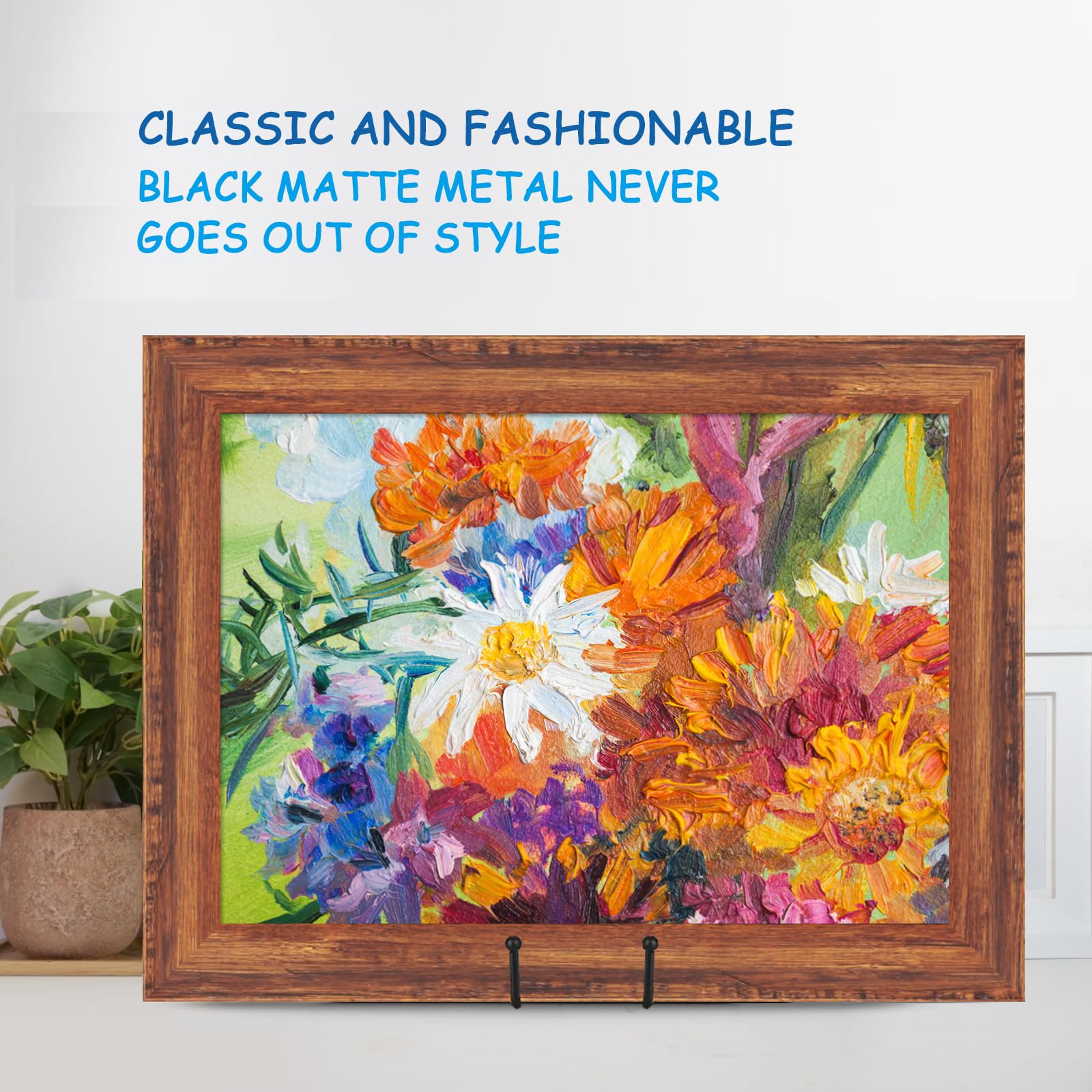 Decolore tiles and canvases display stand for creative setups