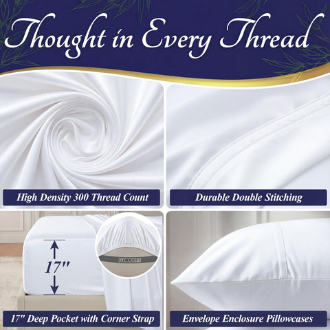 DECOLURE bamboo king fabric close-up highlighting silky texture and cooling feel