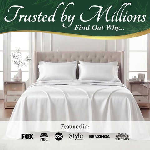 DECOLURE bamboo king deep-pocket 17-inch fit improves mattress security.