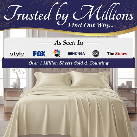 DECOLURE bamboo sheets close-up highlighting silky weave and breathable fabric