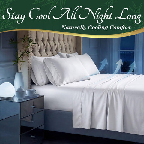 DECOLURE bamboo king pillow cases four-pack offer smooth texture and softness.