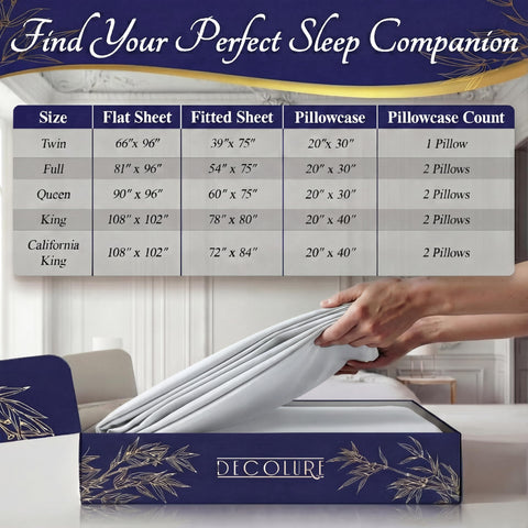 DECOLURE bamboo sheets wash care image demonstrating easy maintenance