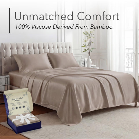 DECOLURE queen fitted sheet with deep pocket for thick mattresses and secure fit