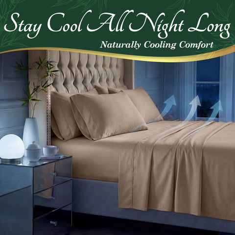 DECOLURE bamboo pillowcases 20x40 in a 4-pack highlight wrinkle-free softness.