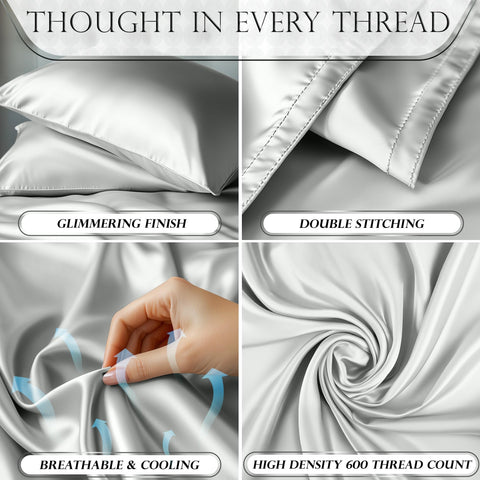 Decolure satin pillowcases reduce friction for hair and skin
