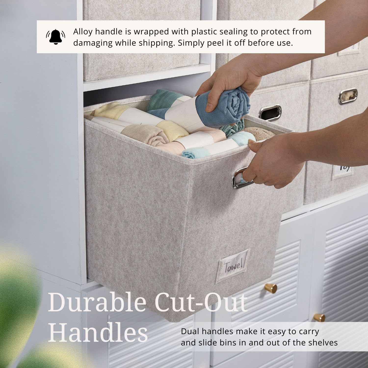 DECOMOMO 11-inch cube bin fitting standard cube shelves