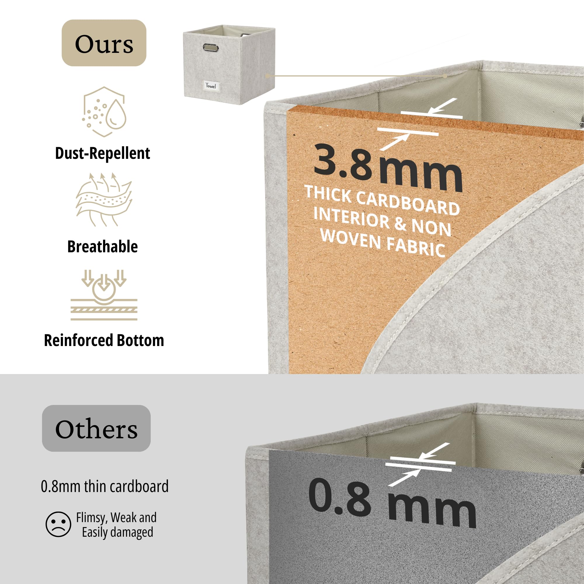 DECOMOMO 3-8mm cardboard core supports sturdy shape