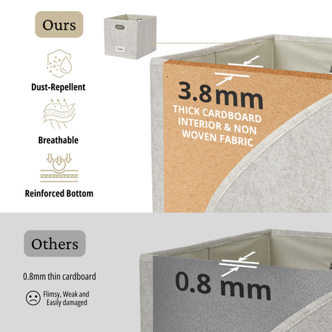 DECOMOMO 3-8mm cardboard core supports sturdy shape