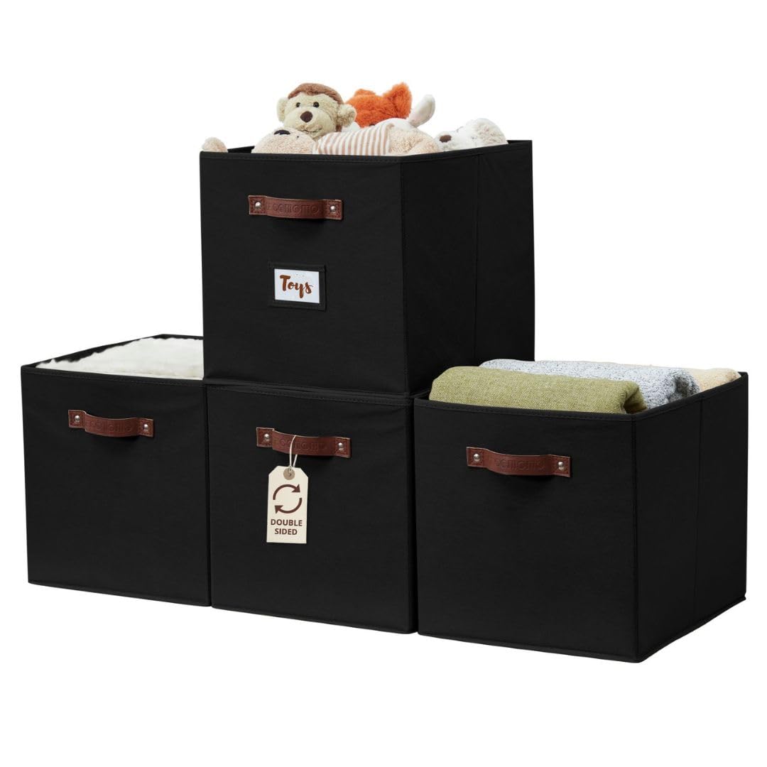 DECOMOMO Kallax bins front label for organized shelf storage