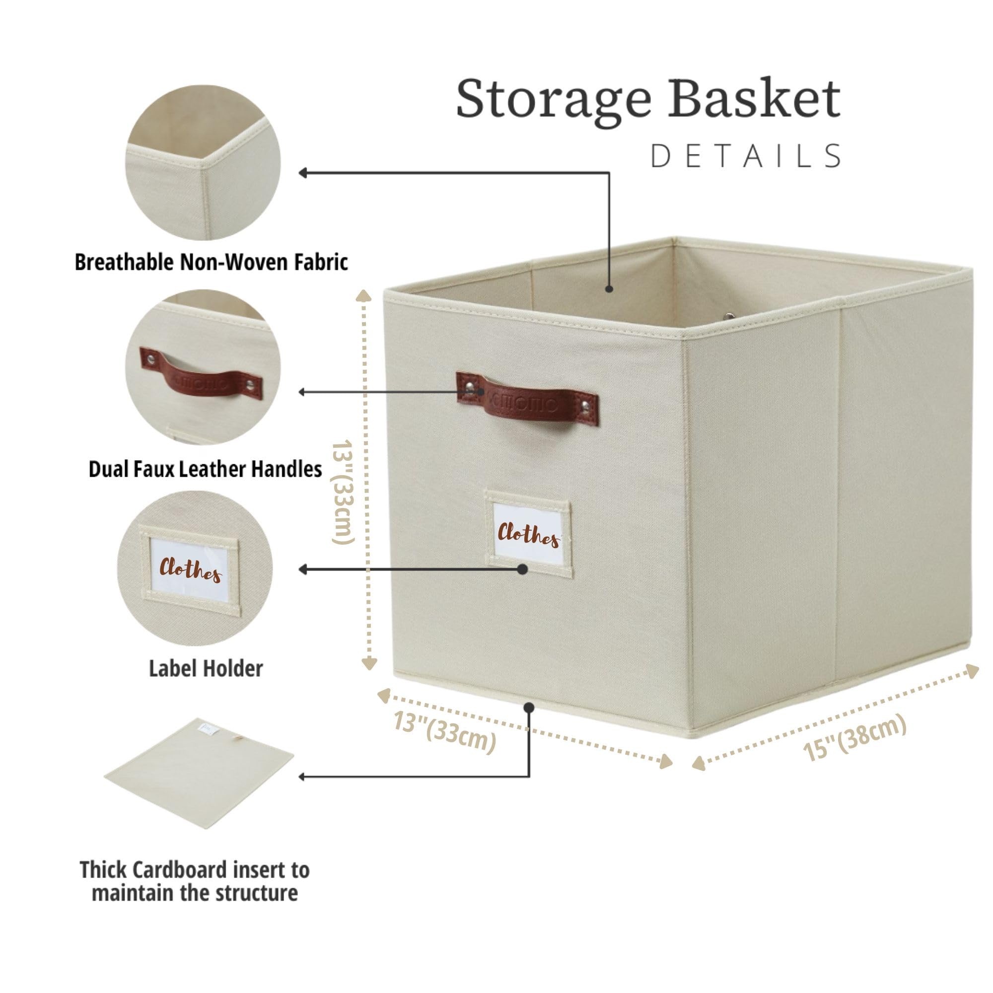 DECOMOMO Kallax-compatible bins in a 4-pack on a shelf