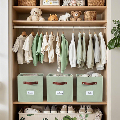 DECOMOMO four-pack in sage green complements modern decor.