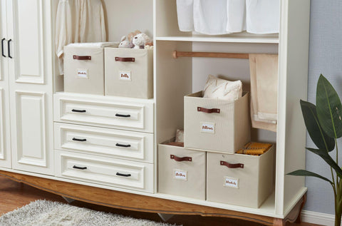 DECOMOMO storage cubes feature sturdy interior board to maintain shape.