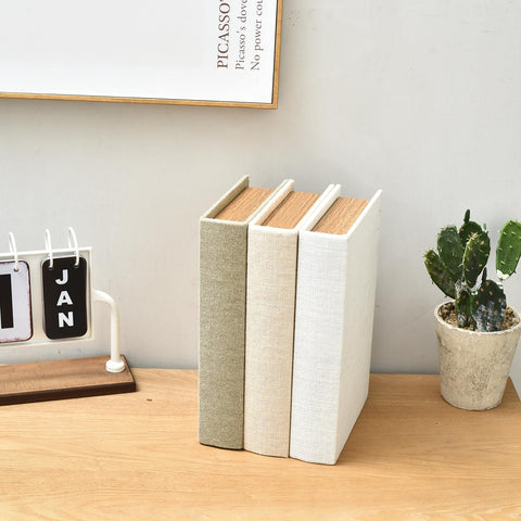DECOR4SEASON wood-texture book box emphasizing durability for everyday use
