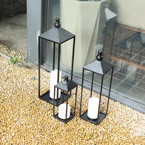 Decorkey LED lantern 23in table display with ambient indoor lighting