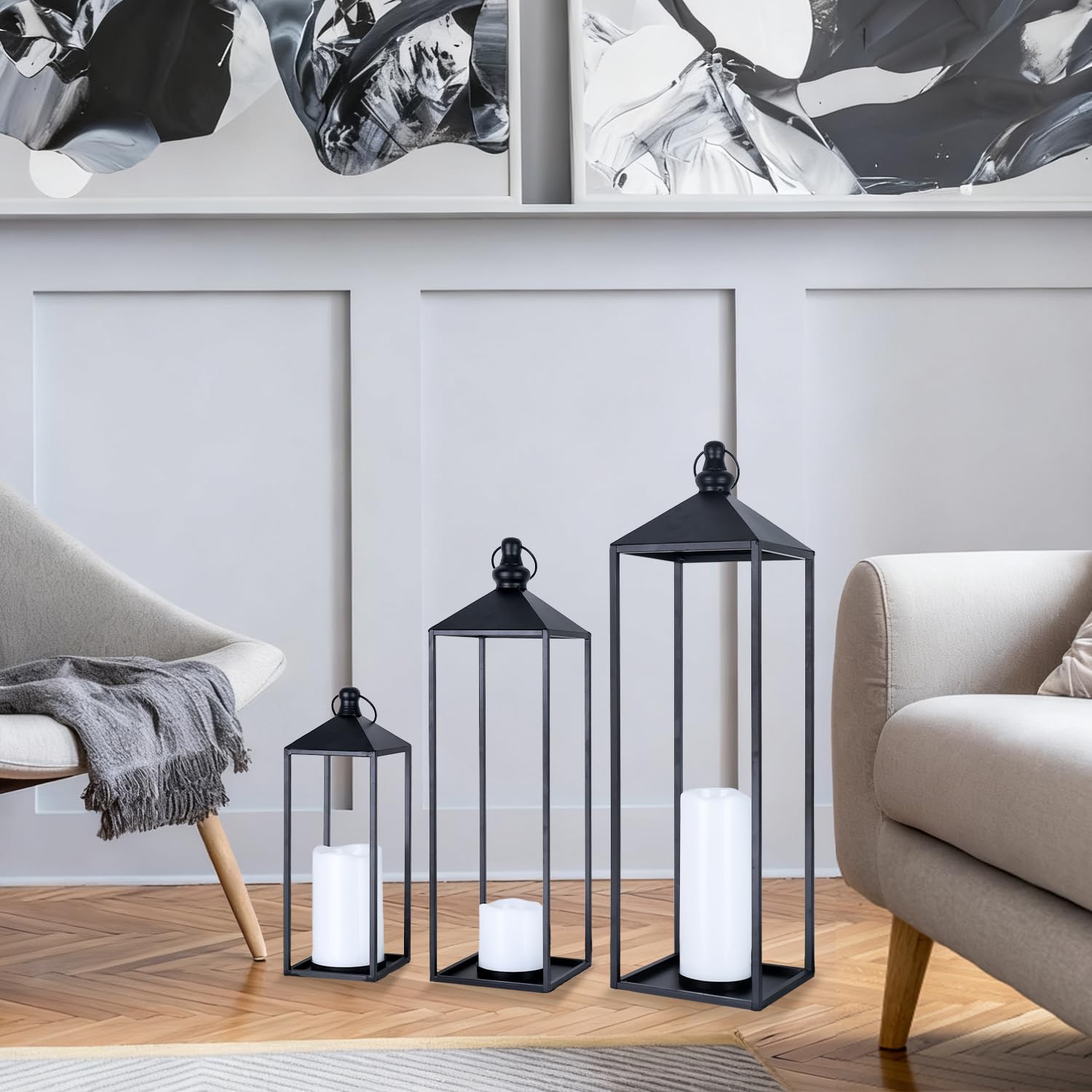 Decorkey LED lantern timer on/off feature for low-maintenance lighting