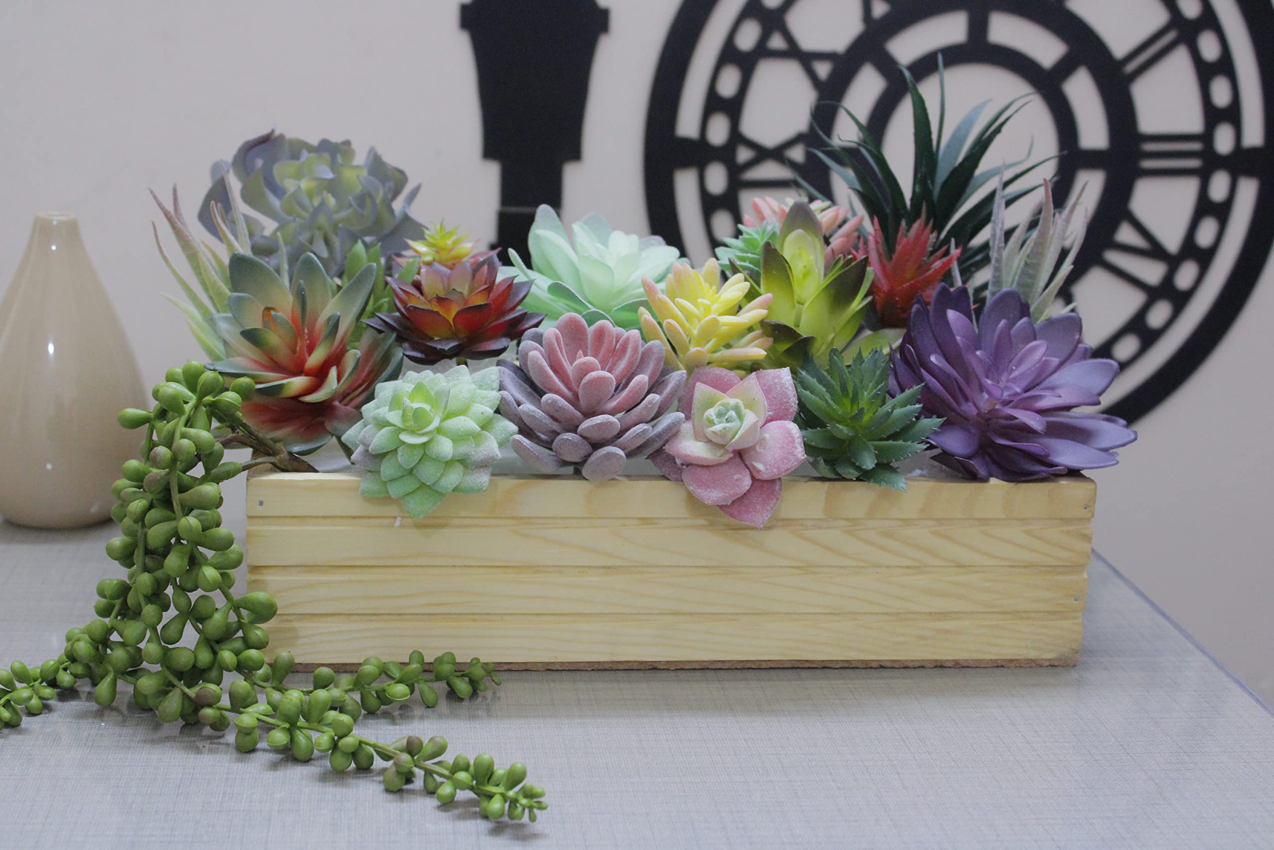 DECOROUS indoor decor on mantles or centerpieces with lifelike appeal.