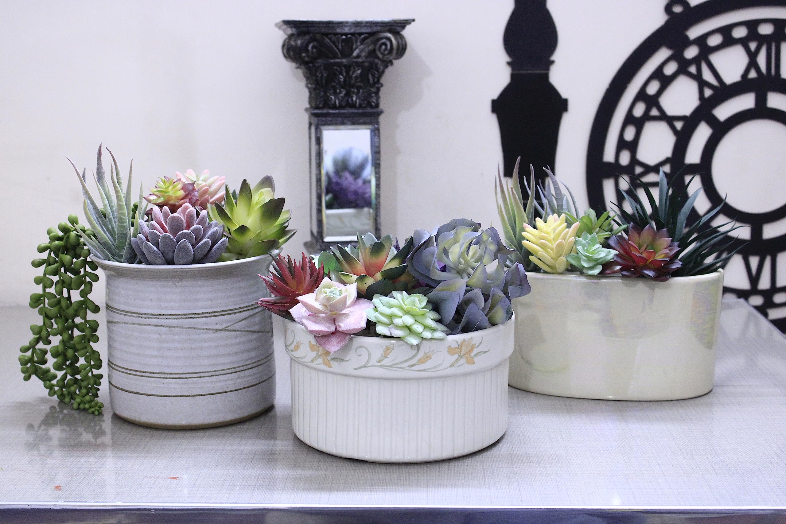 DECOROUS kitchen counter or dining table centerpiece ideas.