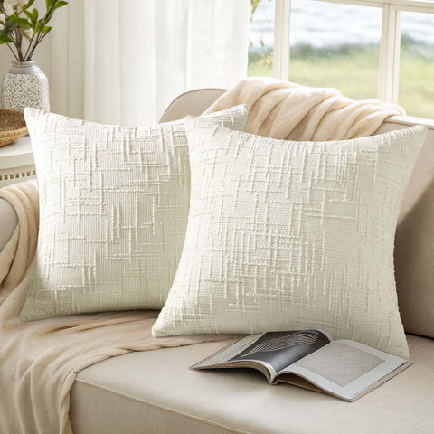 decorUhome 26x26 euro sham set of 2 adds texture to couch.
