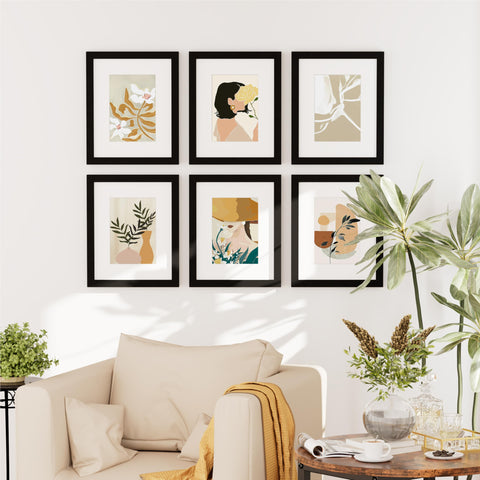decorUhome 8x10 frame set, matted for 5x7 photos, clean border for portraits.
